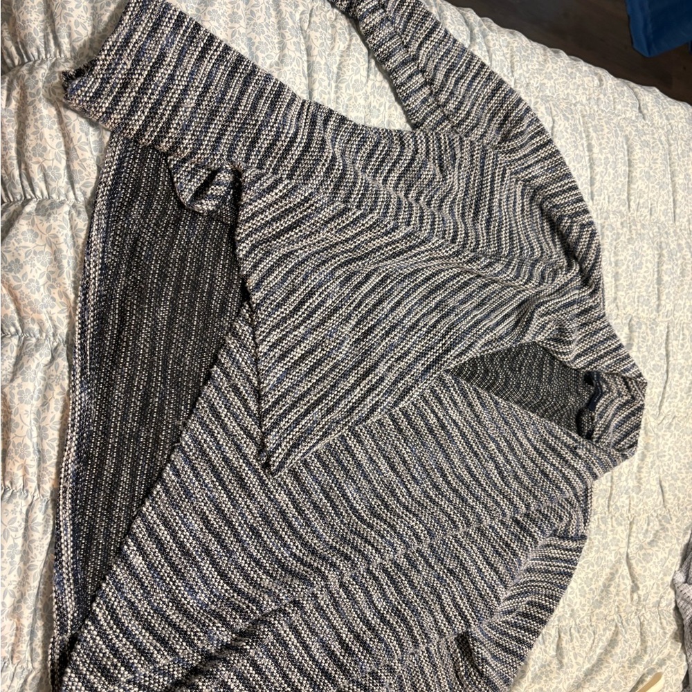 Striped Open-Front Women's Sweater